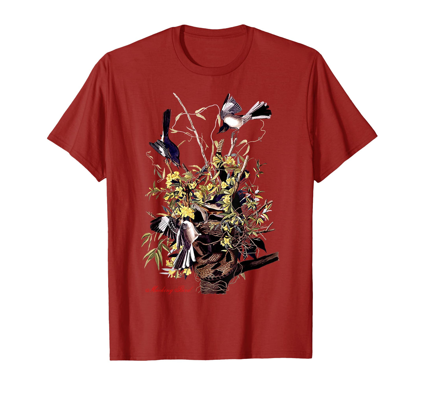 Audubon Mocking Bird North American Birds Education Nature T-Shirt