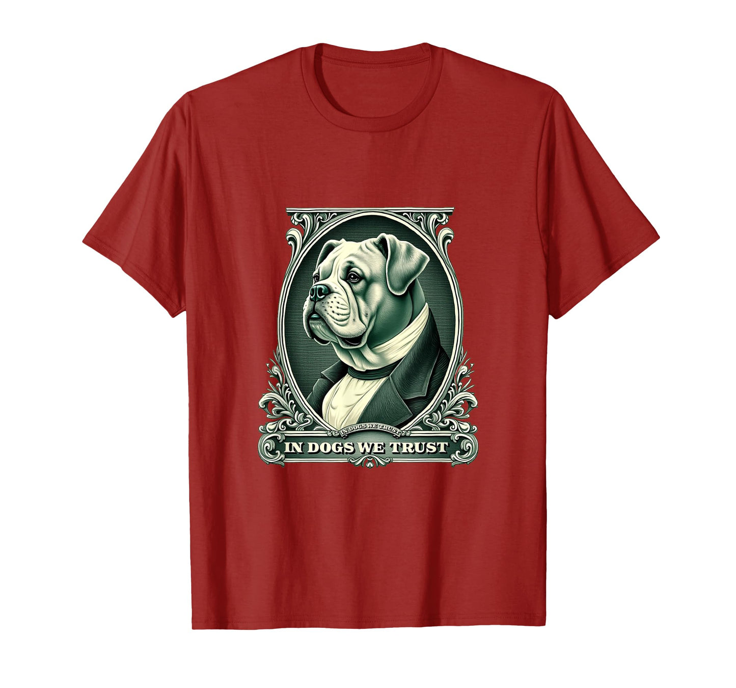 In English Bulldog We Trust Funny Vintage Bulldog Dog T-Shirt