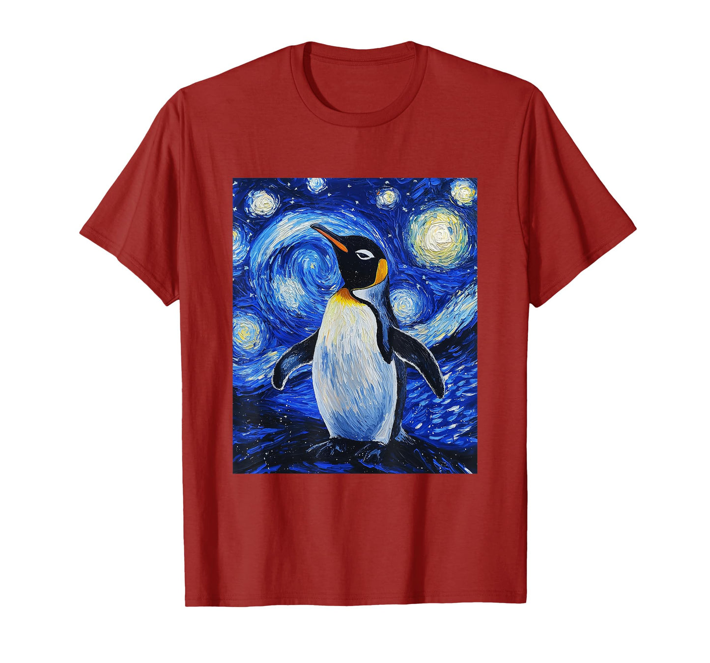 Penguin Bird - Van Gogh Style - Starry Night T-Shirt