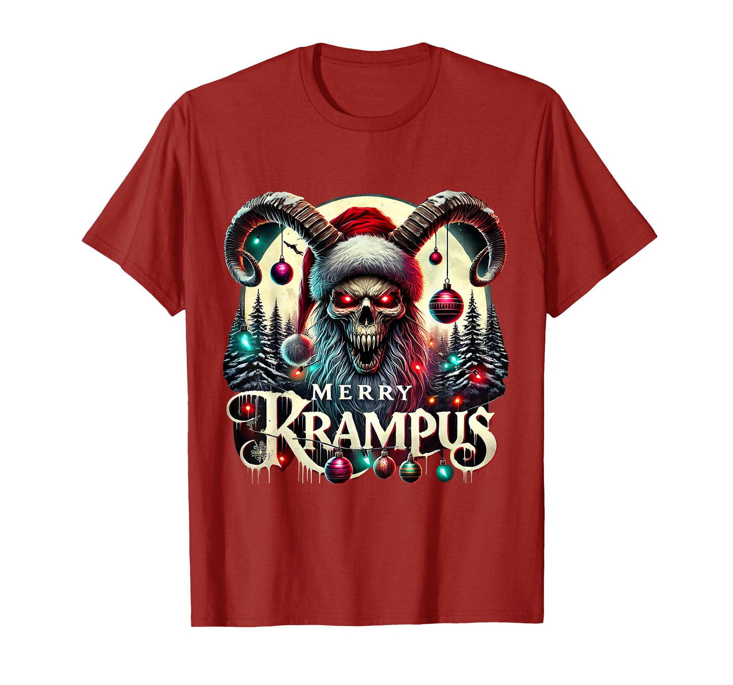 Merry Krampus Christmas Krampus Is Coming To Town Horror T-Shirt