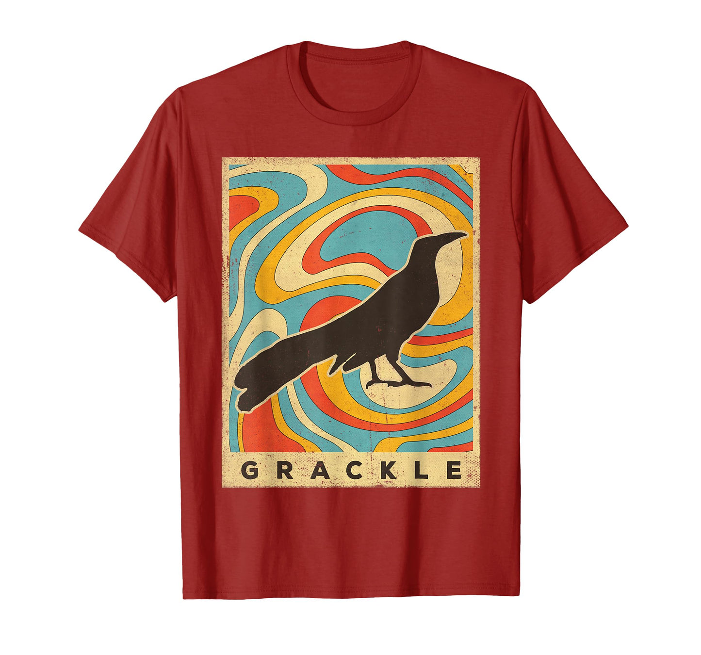 Vintage Grackle Bird Lover Animal Retro Style T-Shirt