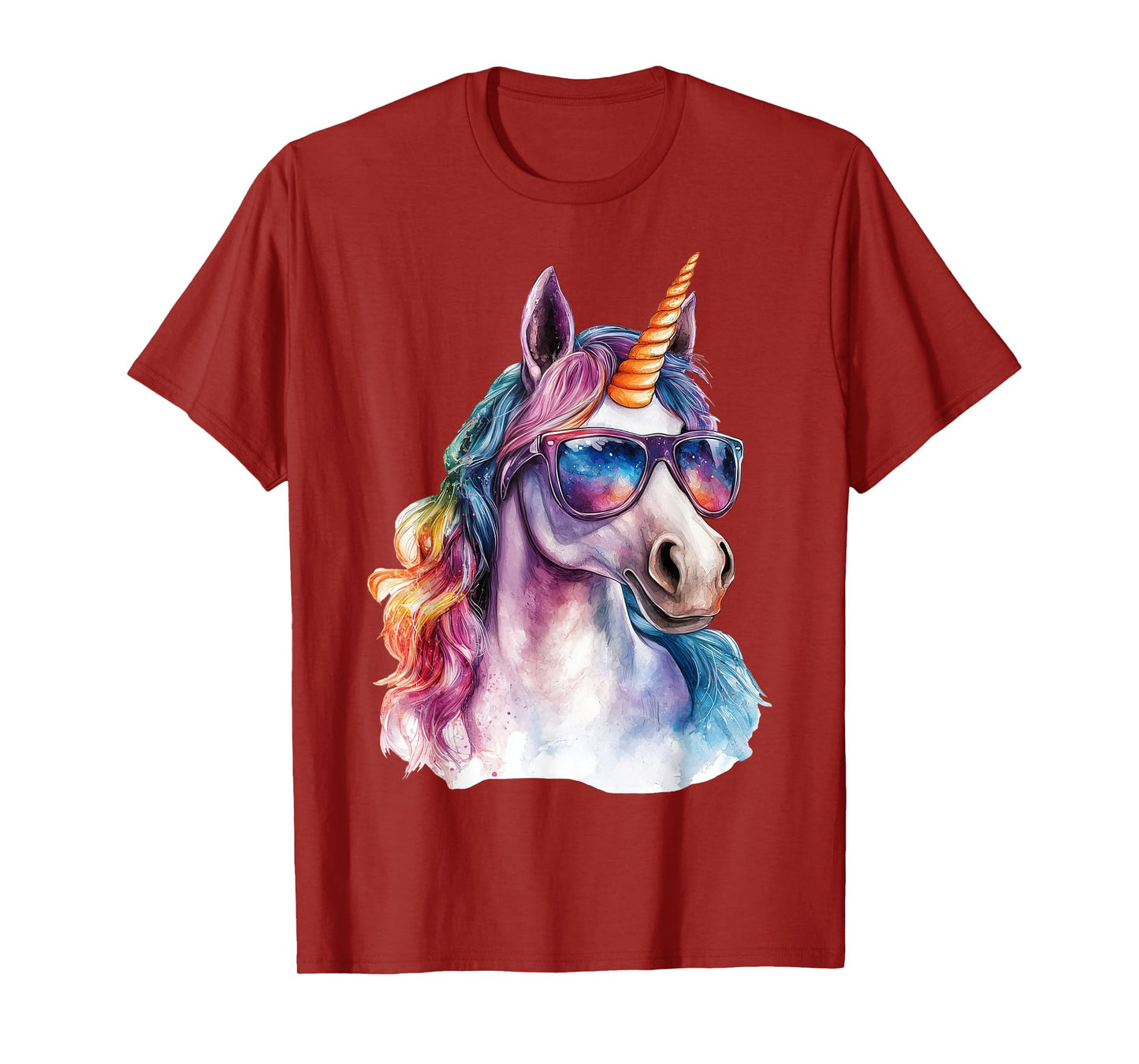 Cute Unicorn wearing Sunglasses Funny Graphic T-Shirt