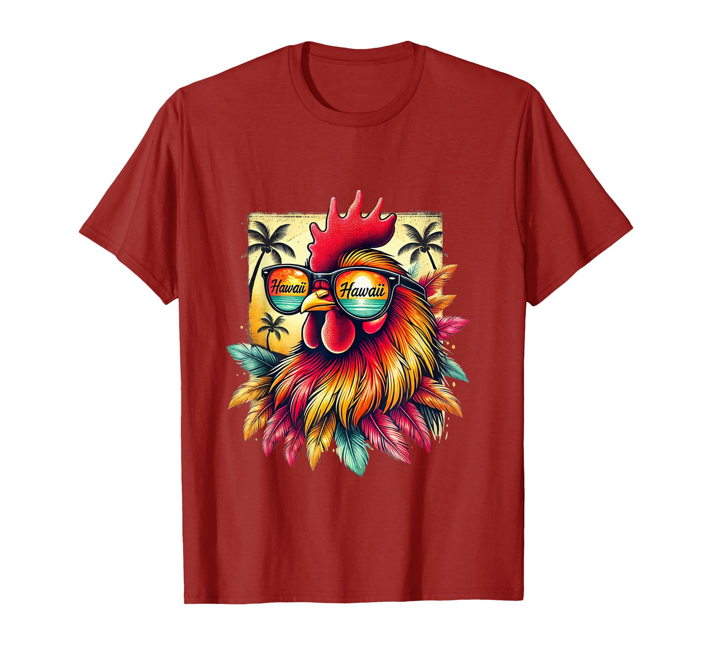 Chicken wearing Hawaii Sunglasses T-Shirt