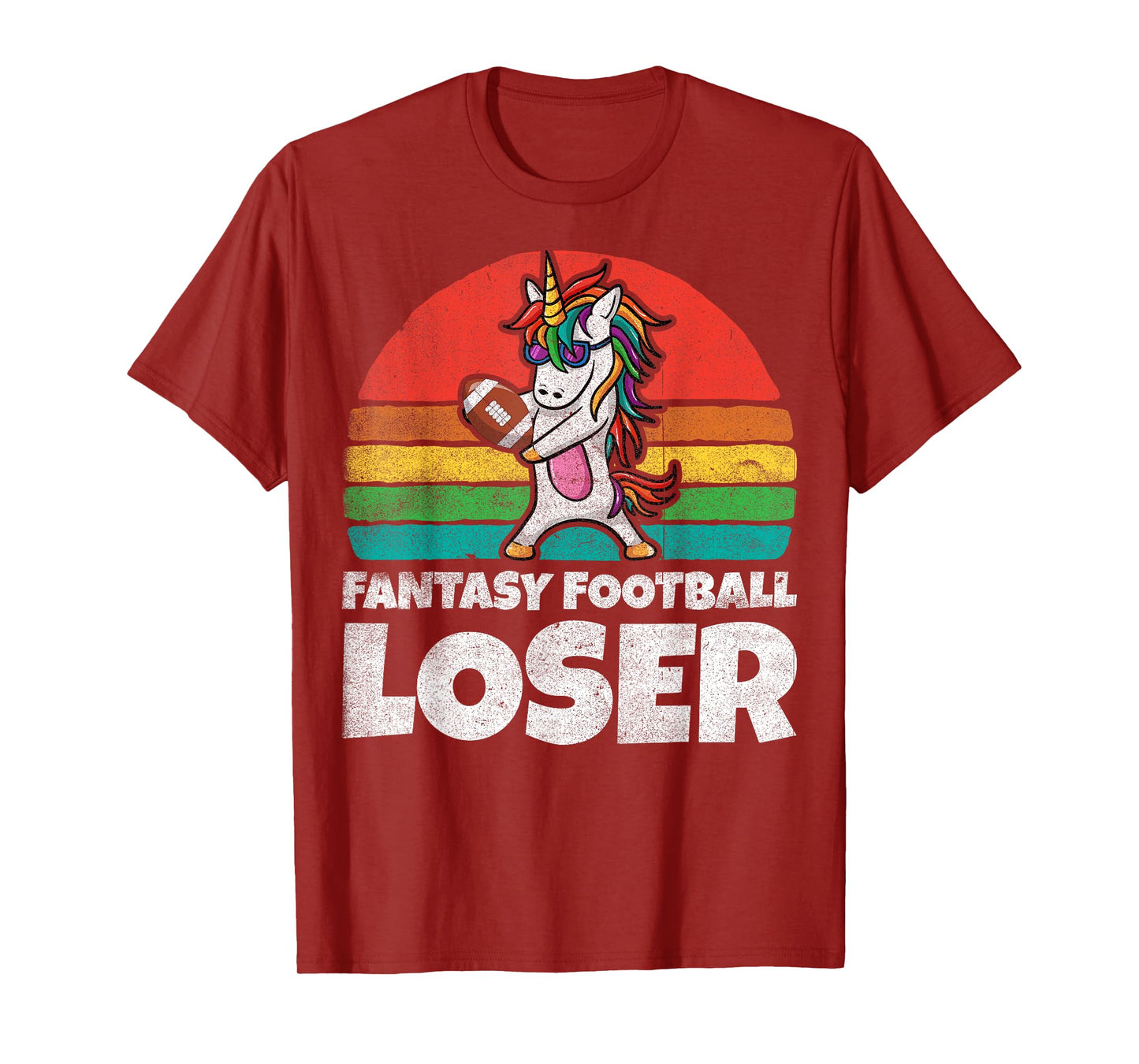 I Suck At Fantasy Football Loser Shirt Unicorn Draft Party T-Shirt