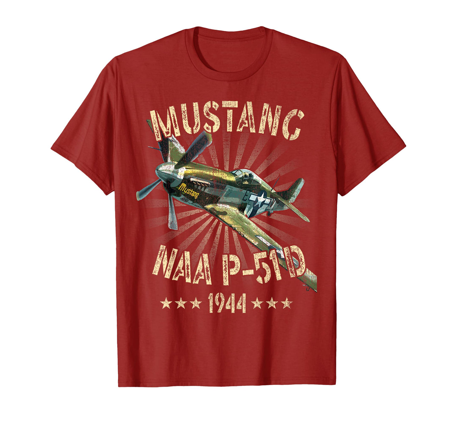 P-51D Mustang Vintage North American P-51D Fighter Warbirds T-Shirt
