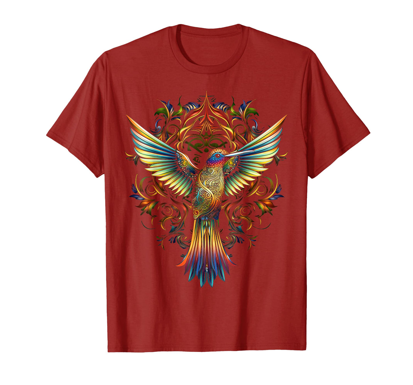 Hummingbird Art Abstract Animal Colroful Bird Hummindgbird T-Shirt
