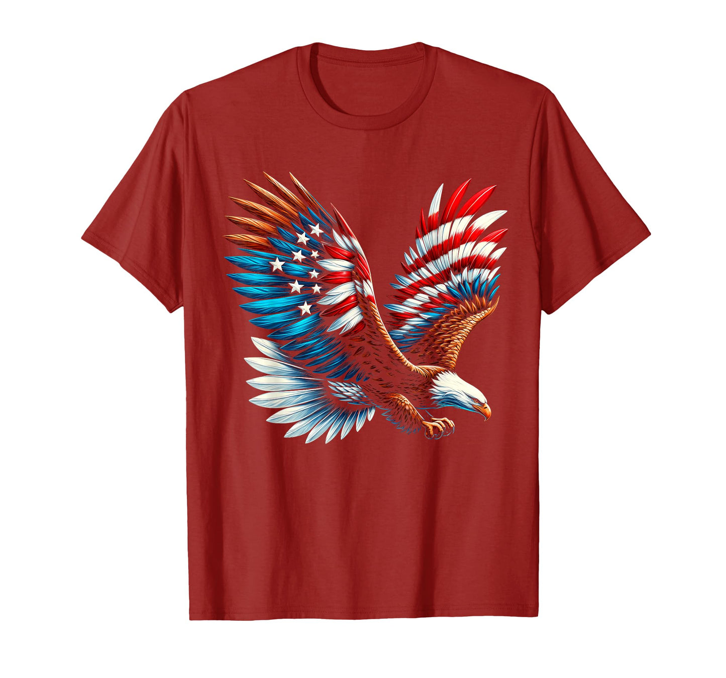 Bald Eagle & Patriotic American Flag 4th Of July T-Shirt
