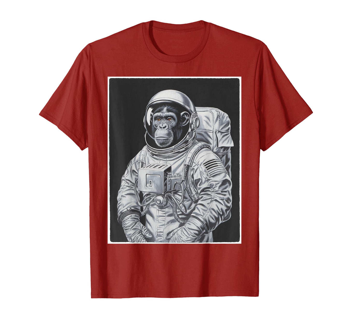 Vintage Space Astronaut Monkey Graphic 80s Spaceman Galaxy T-Shirt