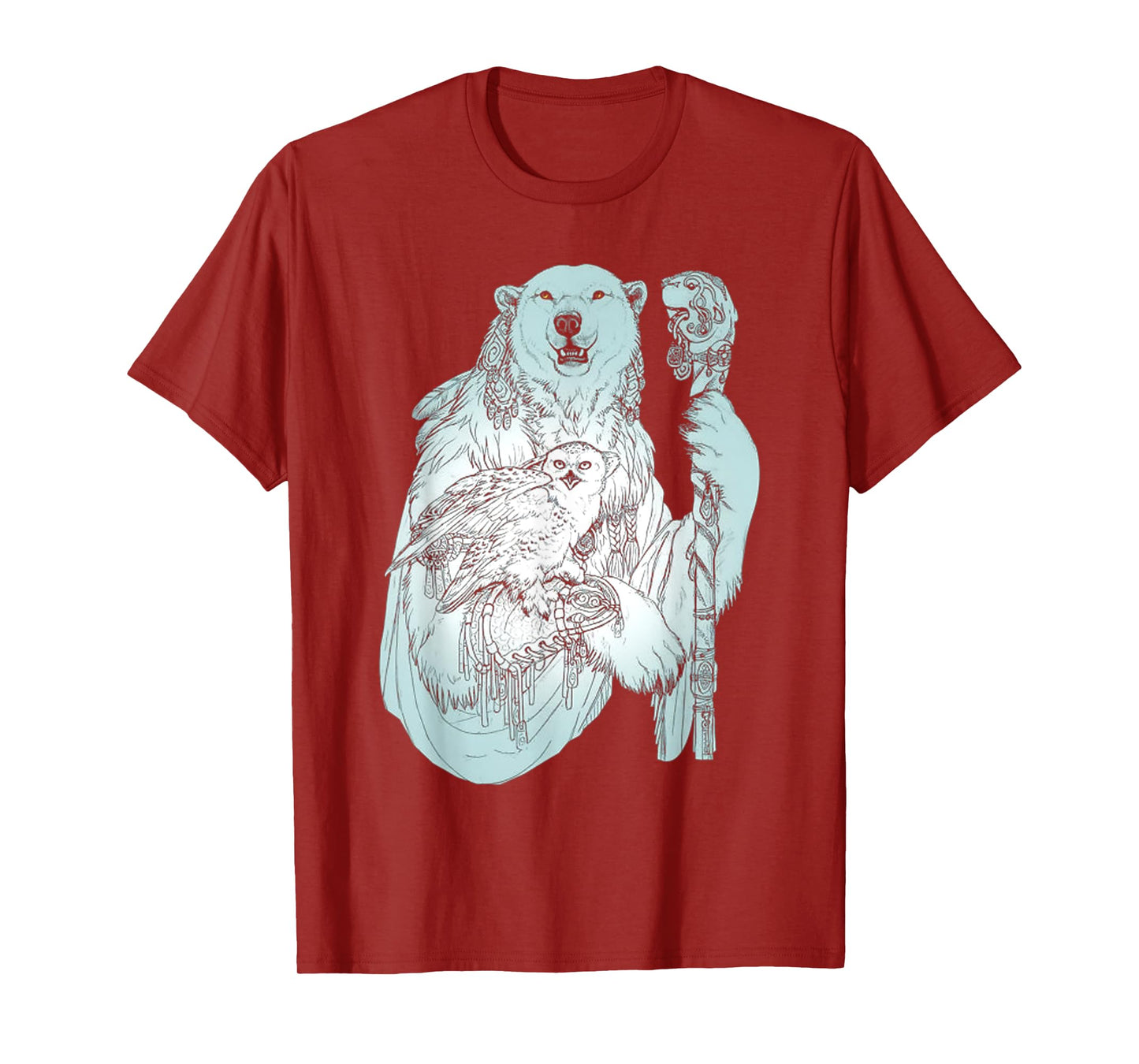 Bear Owl Viking Valhalla North Myths Celtic Symbols T-Shirt