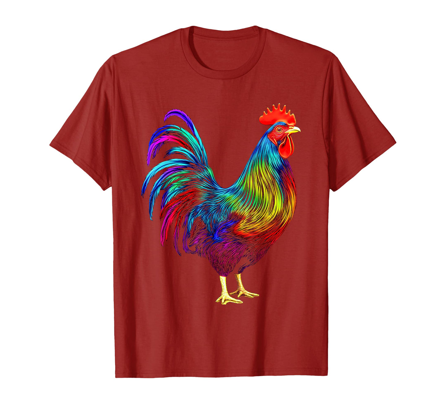 Chicken Colorful Art Animal Graphic Motif Chicken T-Shirt