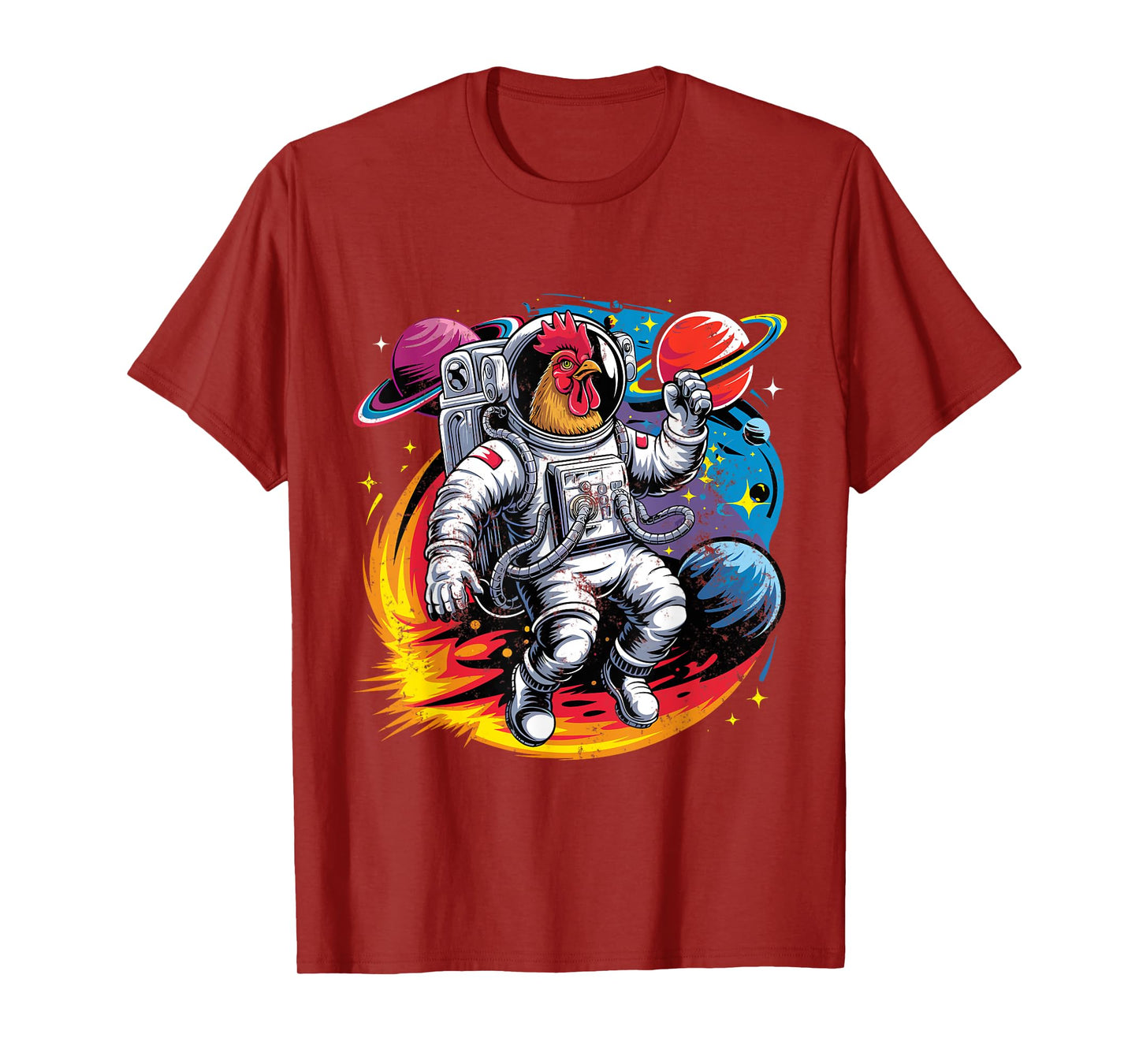 Astronaut Chicken Space Shirts Cosmic Galaxy Chicken Lover T-Shirt