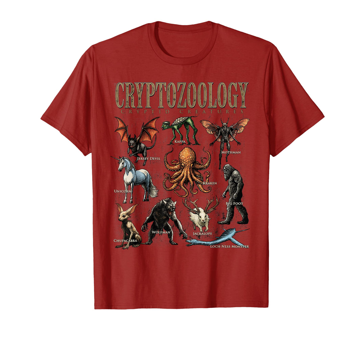 Cryptozoology Folklore Mythical Cryptid Creatures Monster T-Shirt