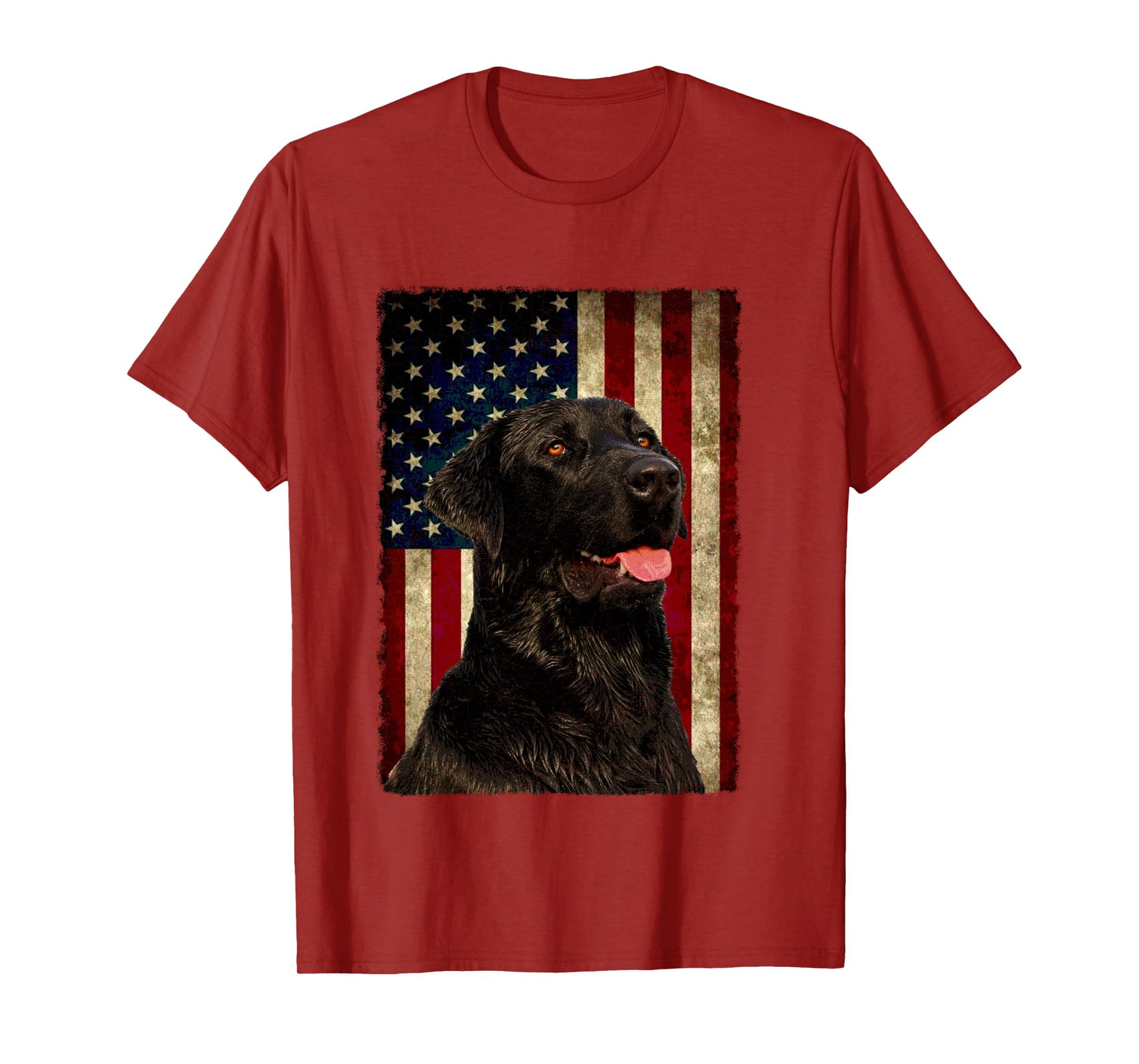 Black Labrador Lab Long Sleeve Shirt Gift USA Flag Lab Owner