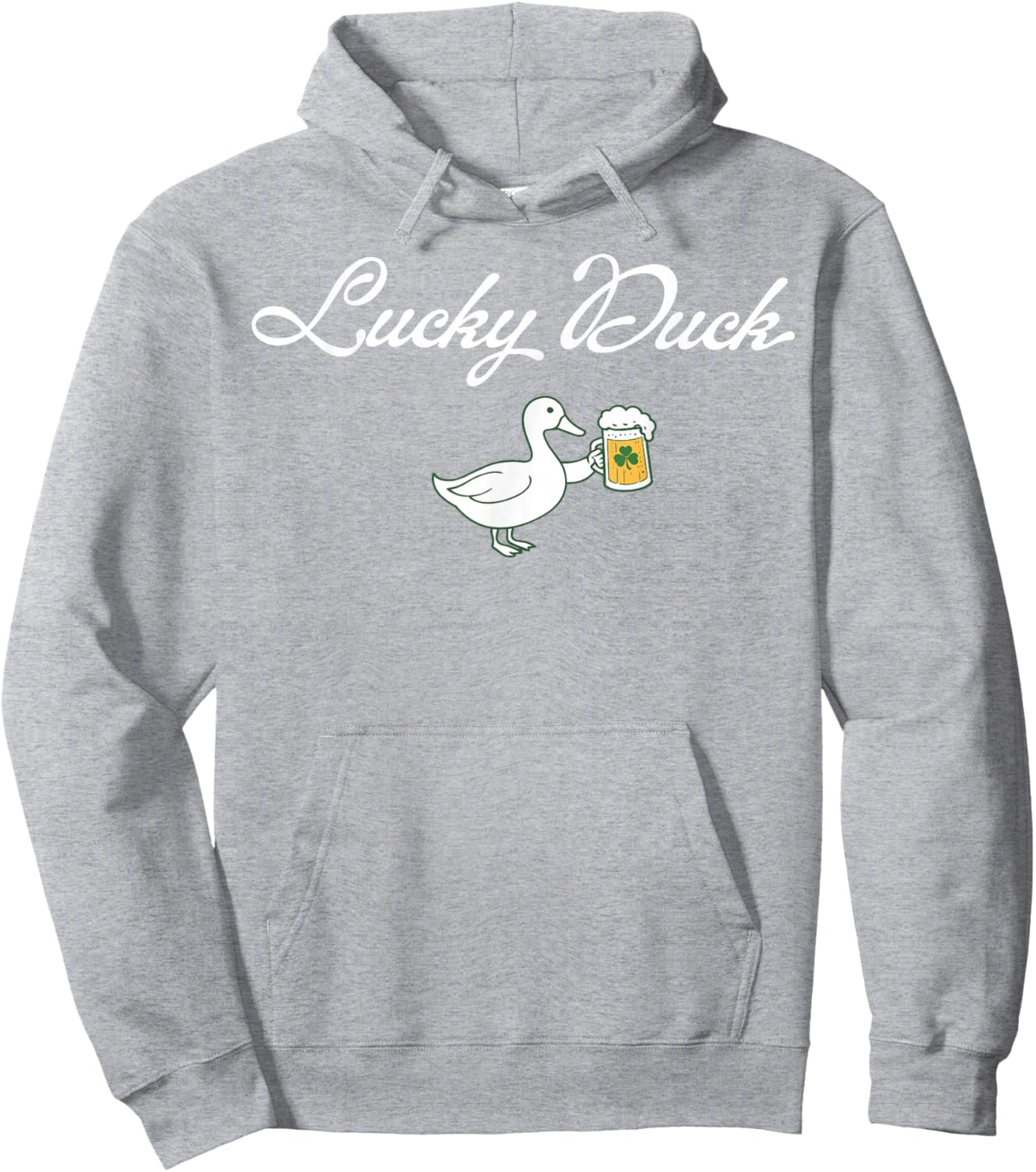 St Patrick's Day Lucky Duck Saint Paddy's Day Irish Beer T-Shirt Hoodie - Hoodie | Ash