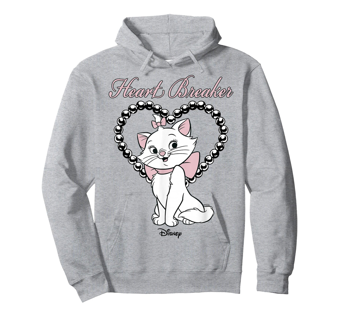 Disney The Aristocats Marie Heart Breaker Bow T-Shirt - Hoodie | Ash
