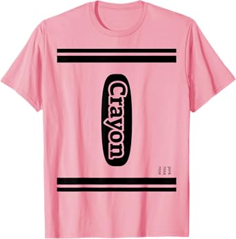 J. Walker Unisex-Child Pink Small Crayon Group Costume T-Shirt