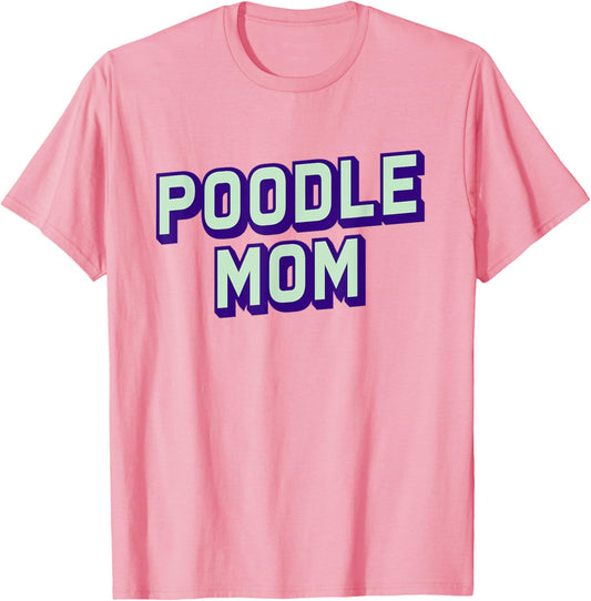 Cool Retro Beach Poodle Dog Mom T-Shirt