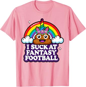 I Suck at Fantasy Football Rainbow Funny T-Shirt