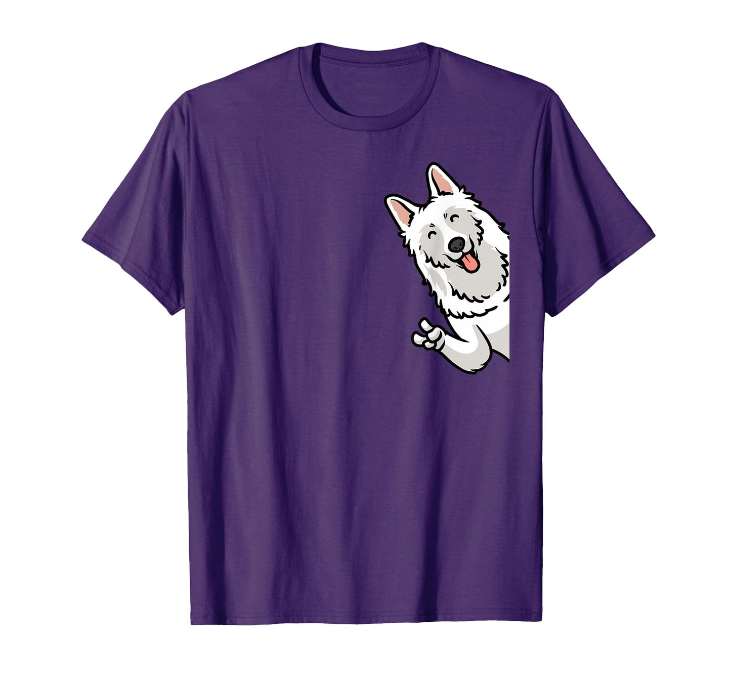 White Swiss Shepherd Dog T-Shirt for Men Women Girls Kids
