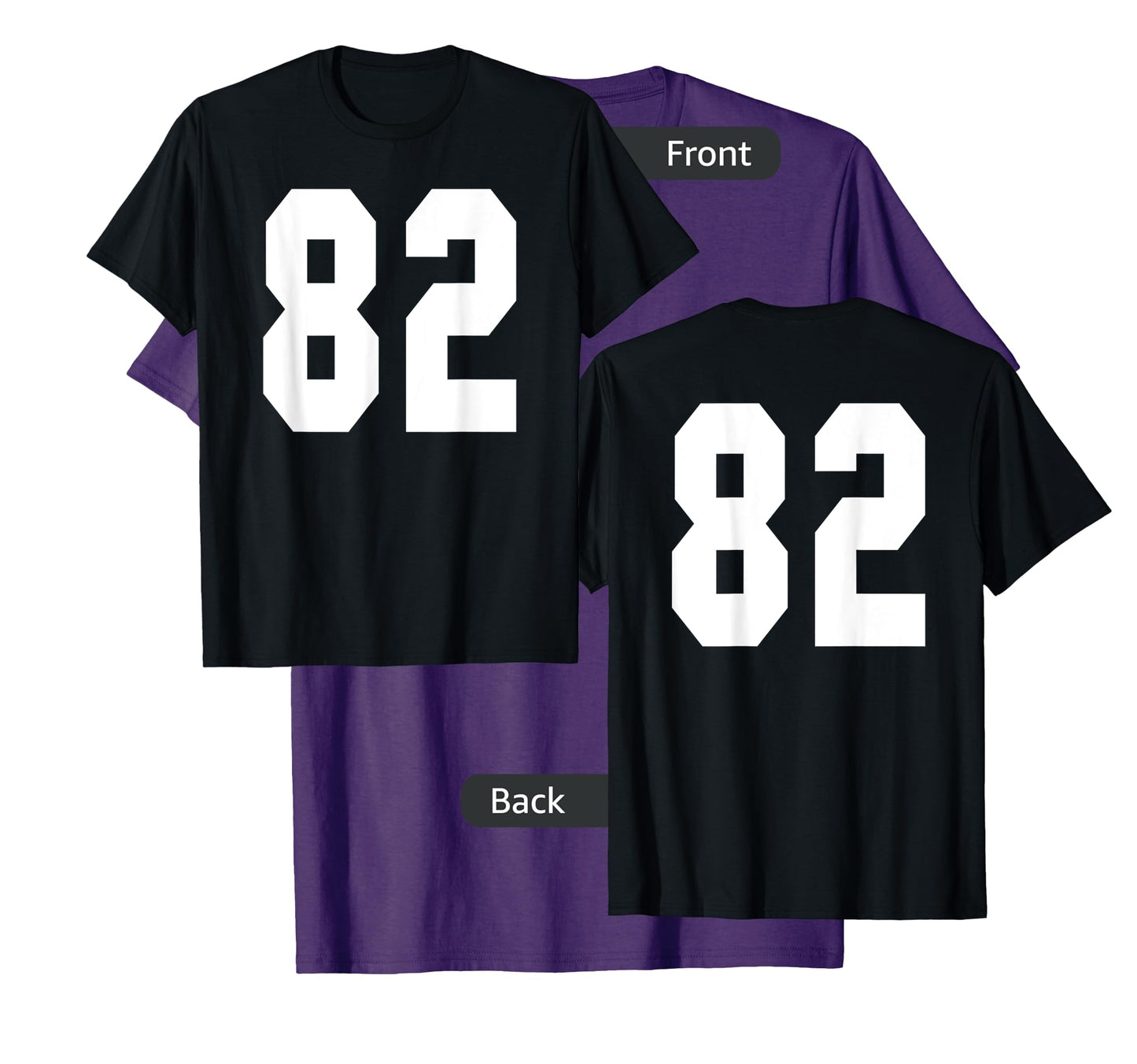 # 82 Team Sports Jersey Front & Back Number Player Fan T-Shirt