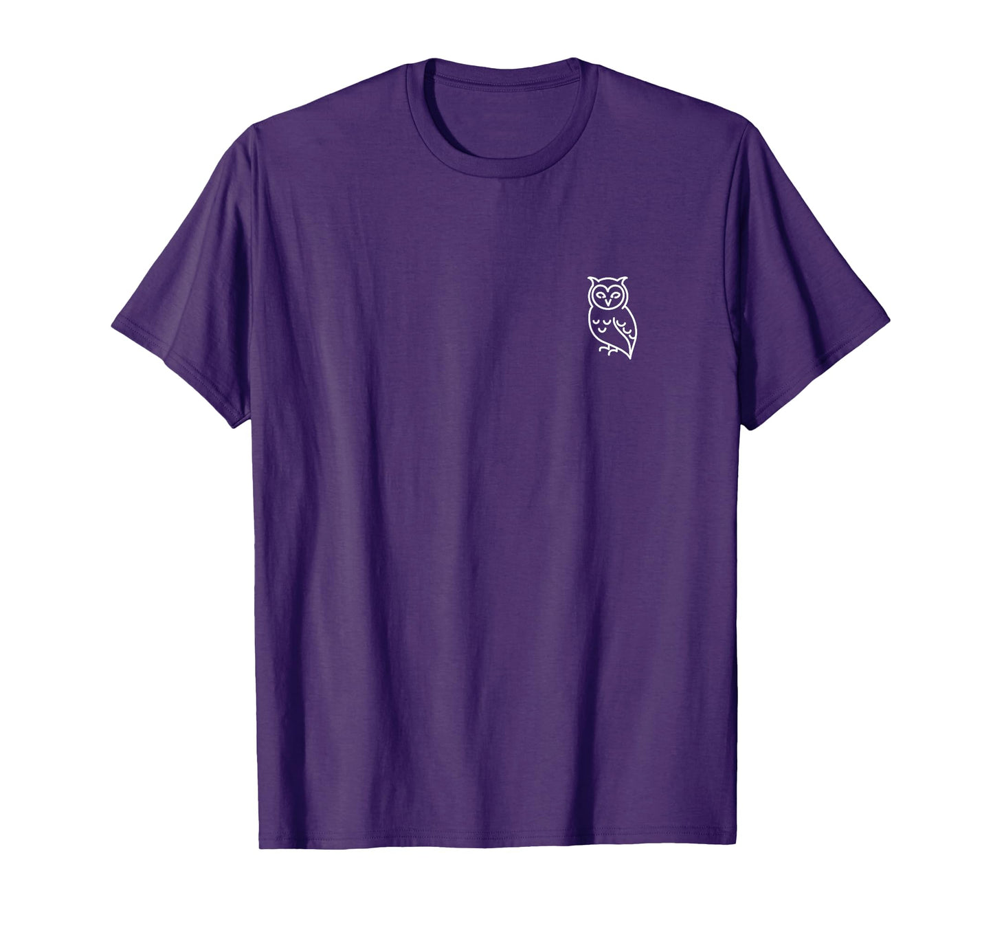 Owl Bird Badge Patch Line Art Icon Outline Gift T-Shirt