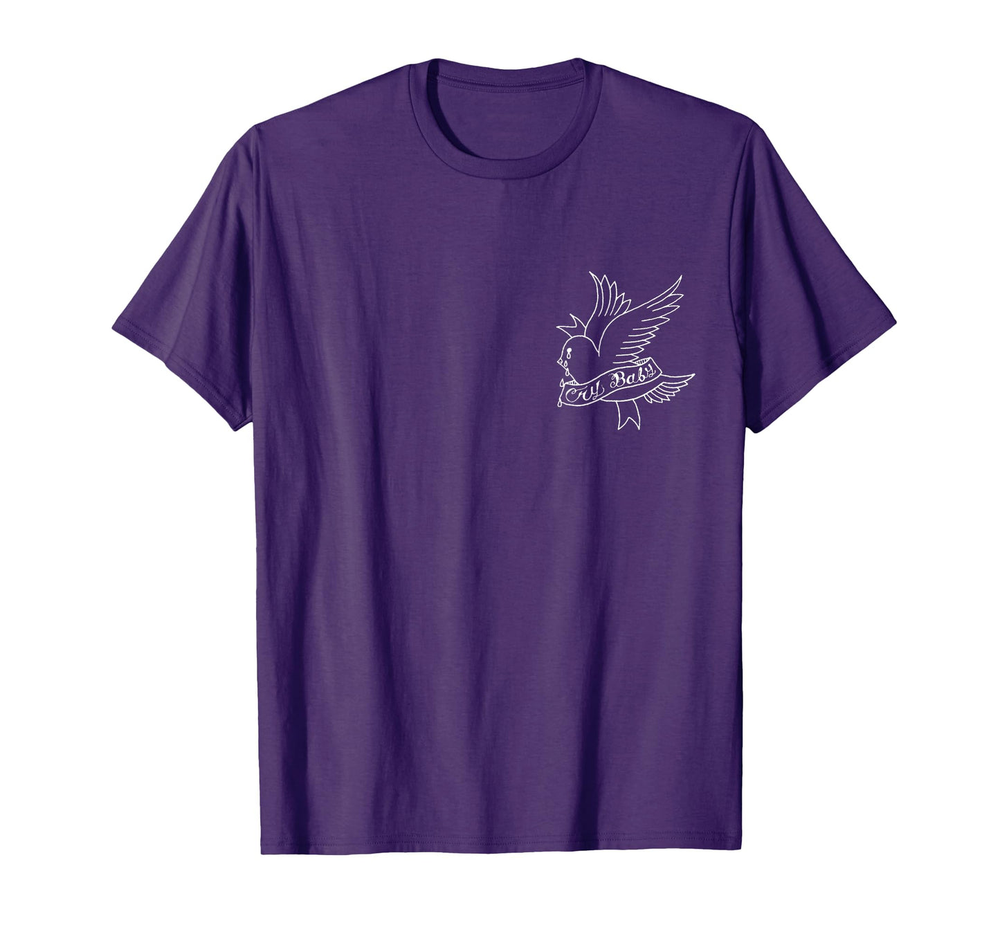 Cry Baby Aesthetic Tees & Gifts Crybaby Bird Graphic Tee - Unisex-Adults, Black, Small
