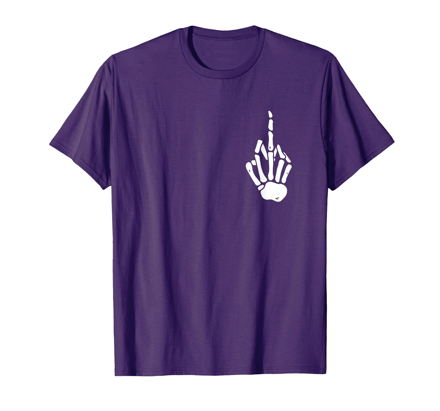 Skeleton Hand Middle Finger Pocket Skeleton Bones Fuck Off T-Shirt