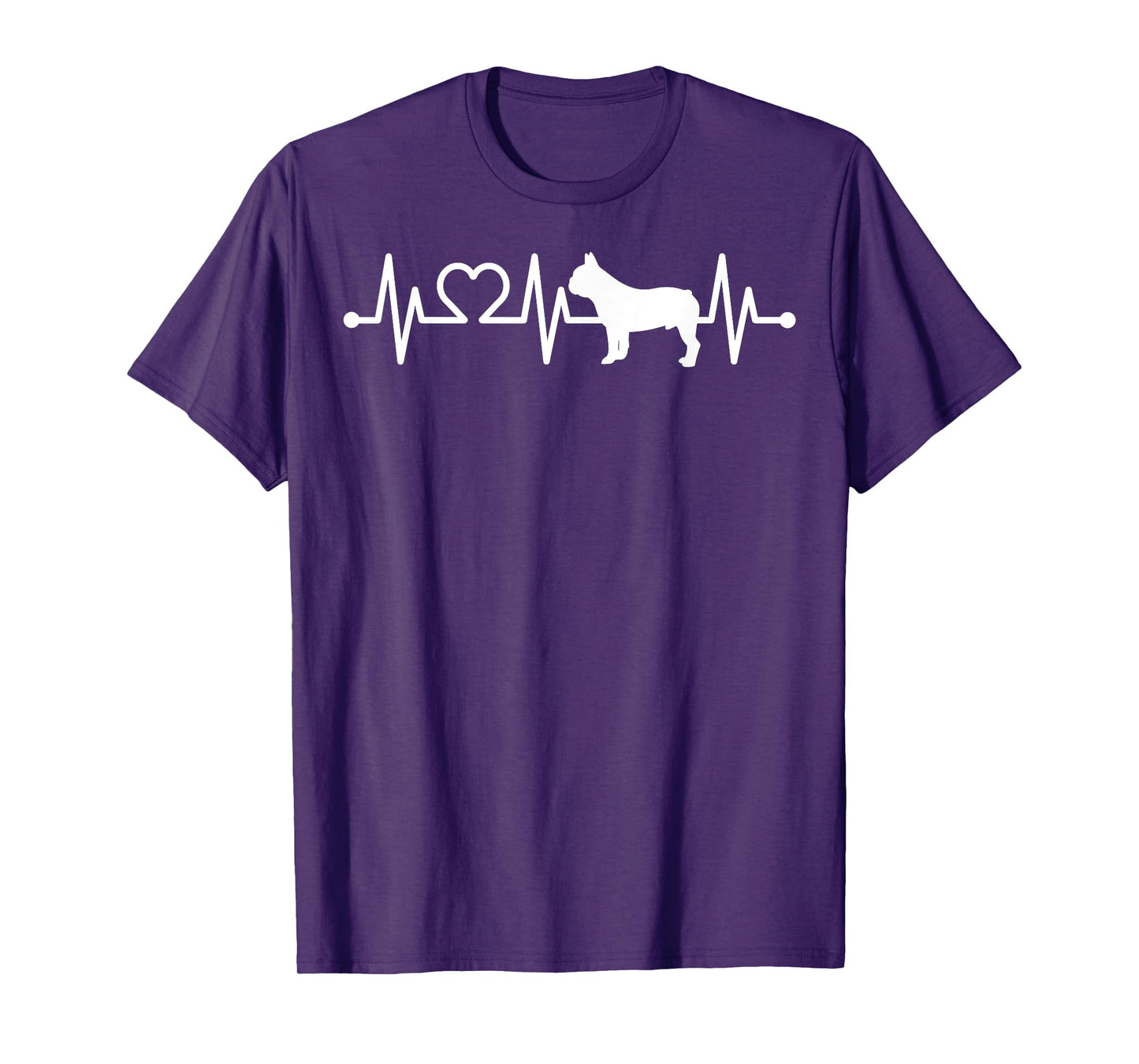 Heartbeat French bulldog Pulse ECG Bouledogue T-Shirt