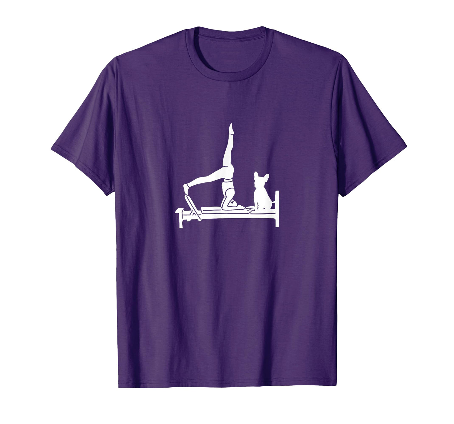 Funny Reformer Pilates with French Bulldog Men Women T-Shirt