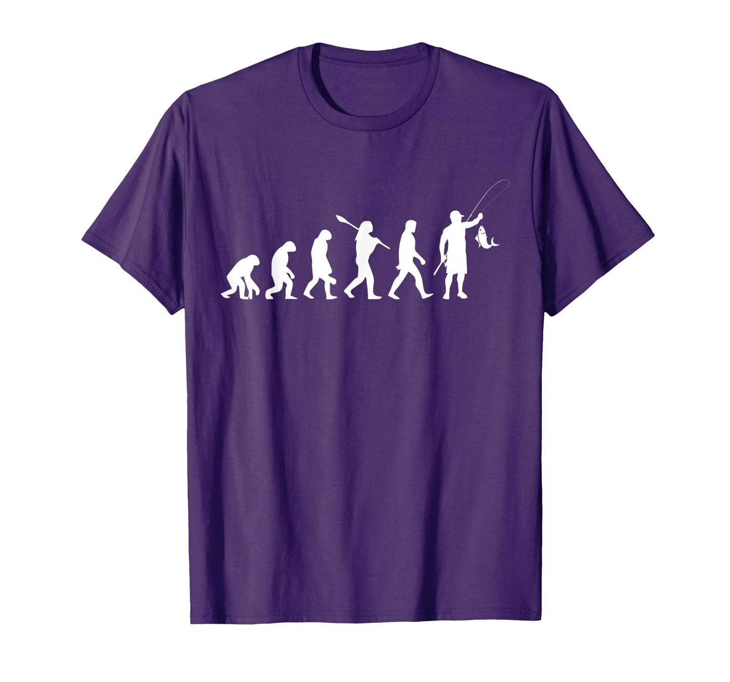 FUNNY FISHING SHIRT. FROM MONKEY TO CAVEMAN TO FISHERMAN. T-Shirt