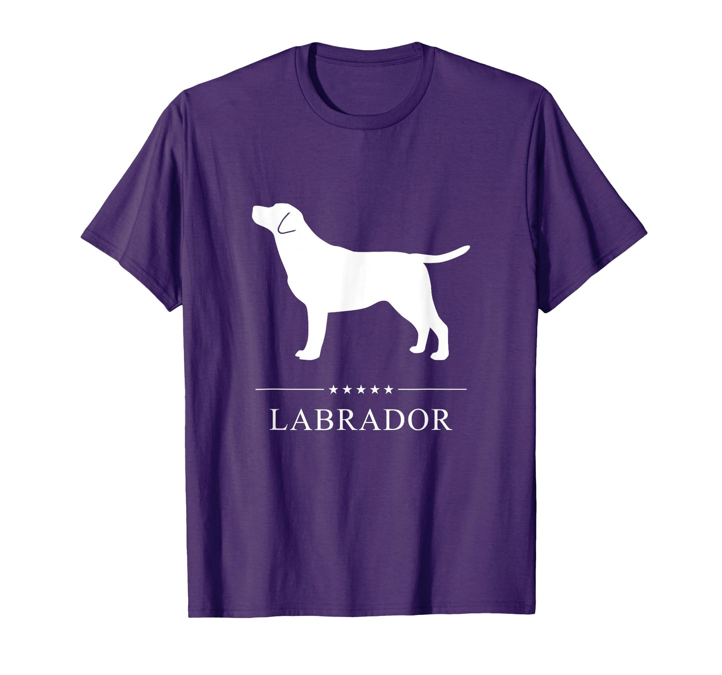 Labrador Dog White Silhouette T-Shirt