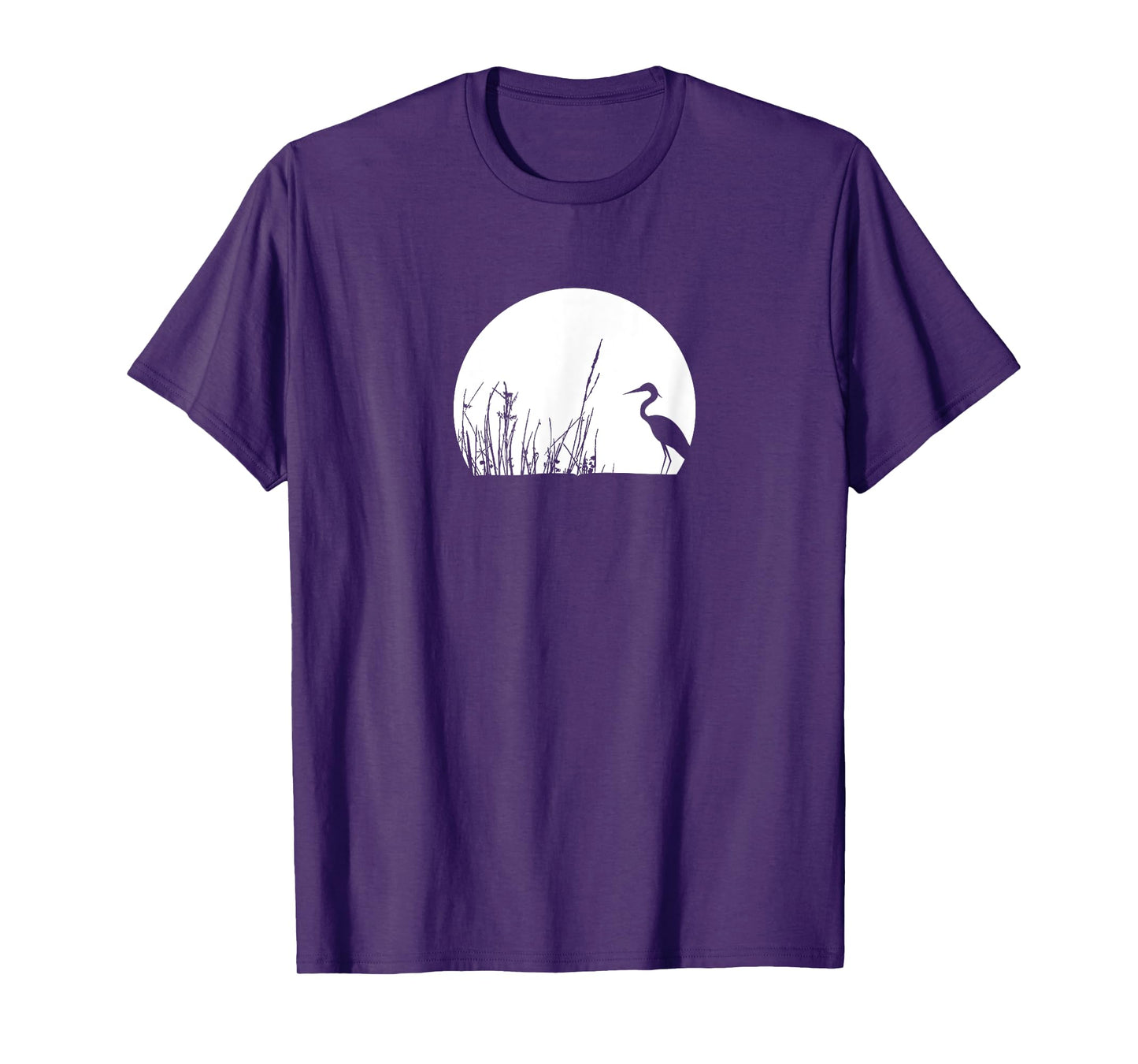 Heron In The Reeds Zen Mood Nature Lovers T-Shirt