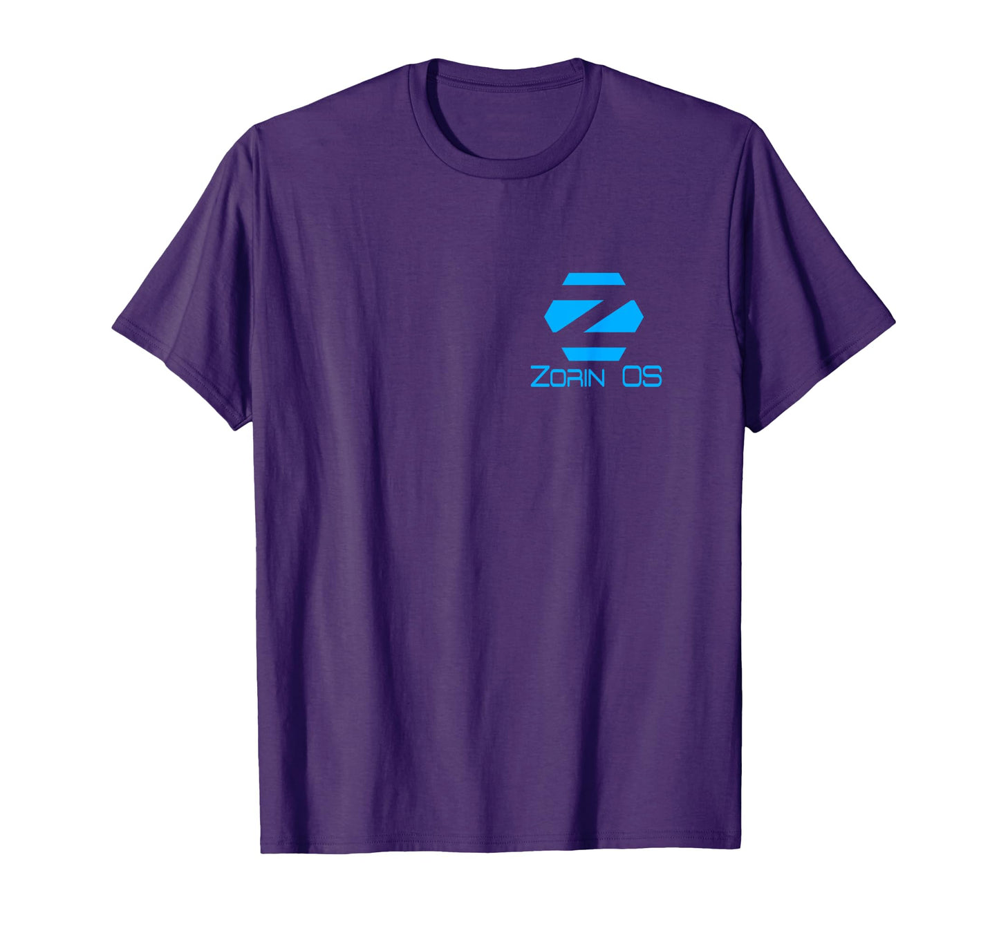 Linux Zorin OS tee with Blue Tagline and Logo Open Source Os T-Shirt