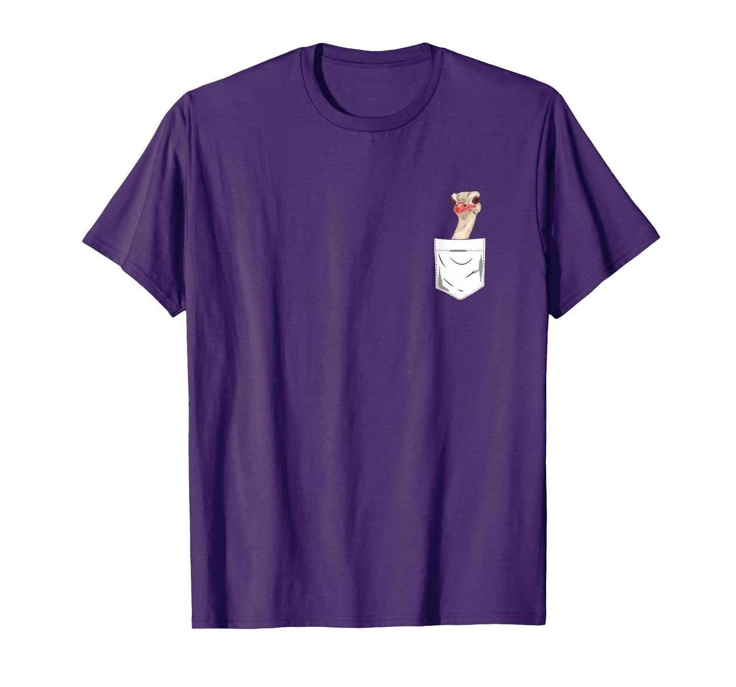Ostrich Bird in the Pocket T-Shirt Funny Ostrich T-Shirt