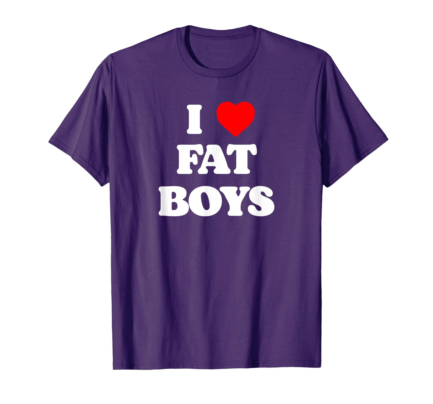 I Love Fat Boys Funny Lineman Lover Football Fan Graphic T-Shirt