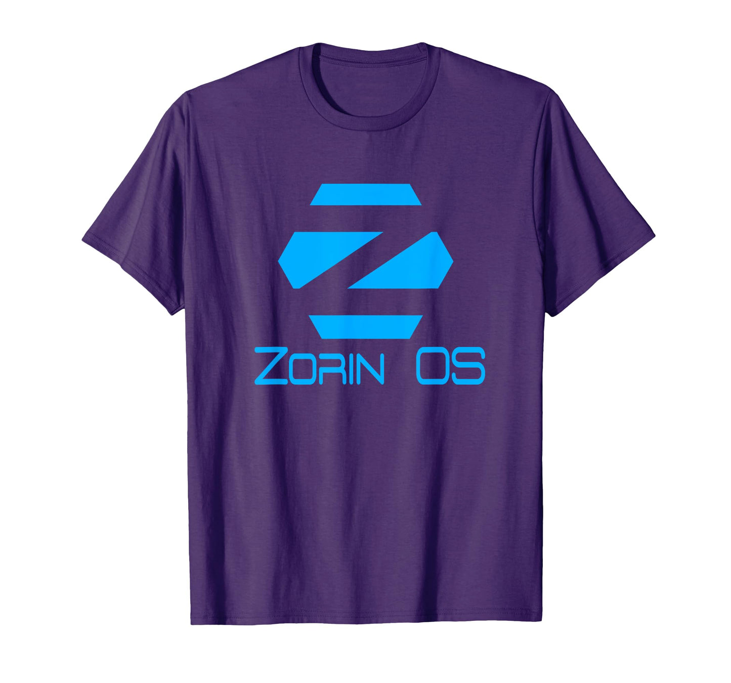 Linux Zorin OS tee with Blue Tagline and Logo Open Source Os T-Shirt