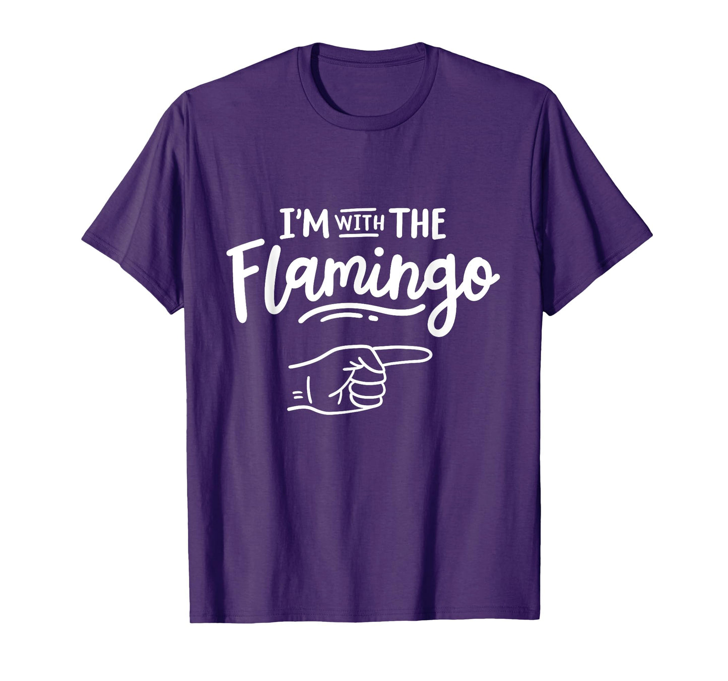 I'm With Flamingo Funny Halloween Costume Party Couples T-Shirt
