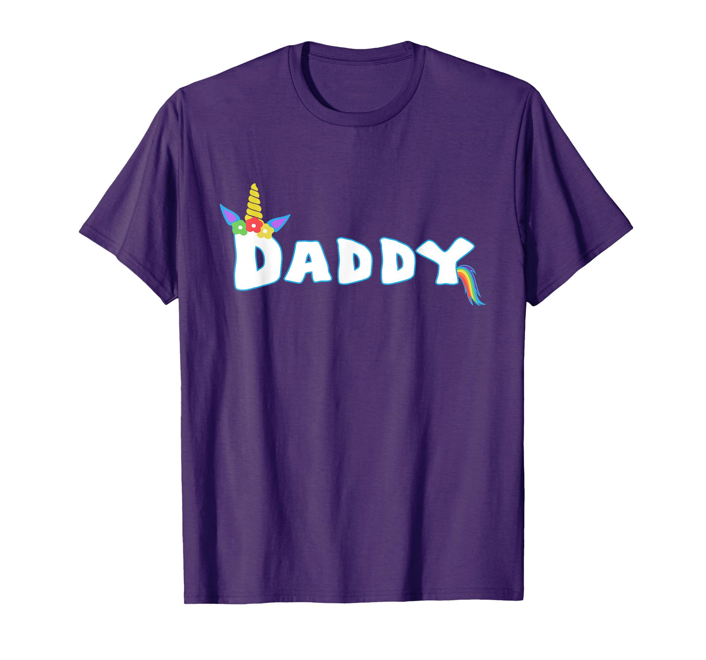 Unicorn Birthday Girl Funny Daddy Dad Family T-Shirt