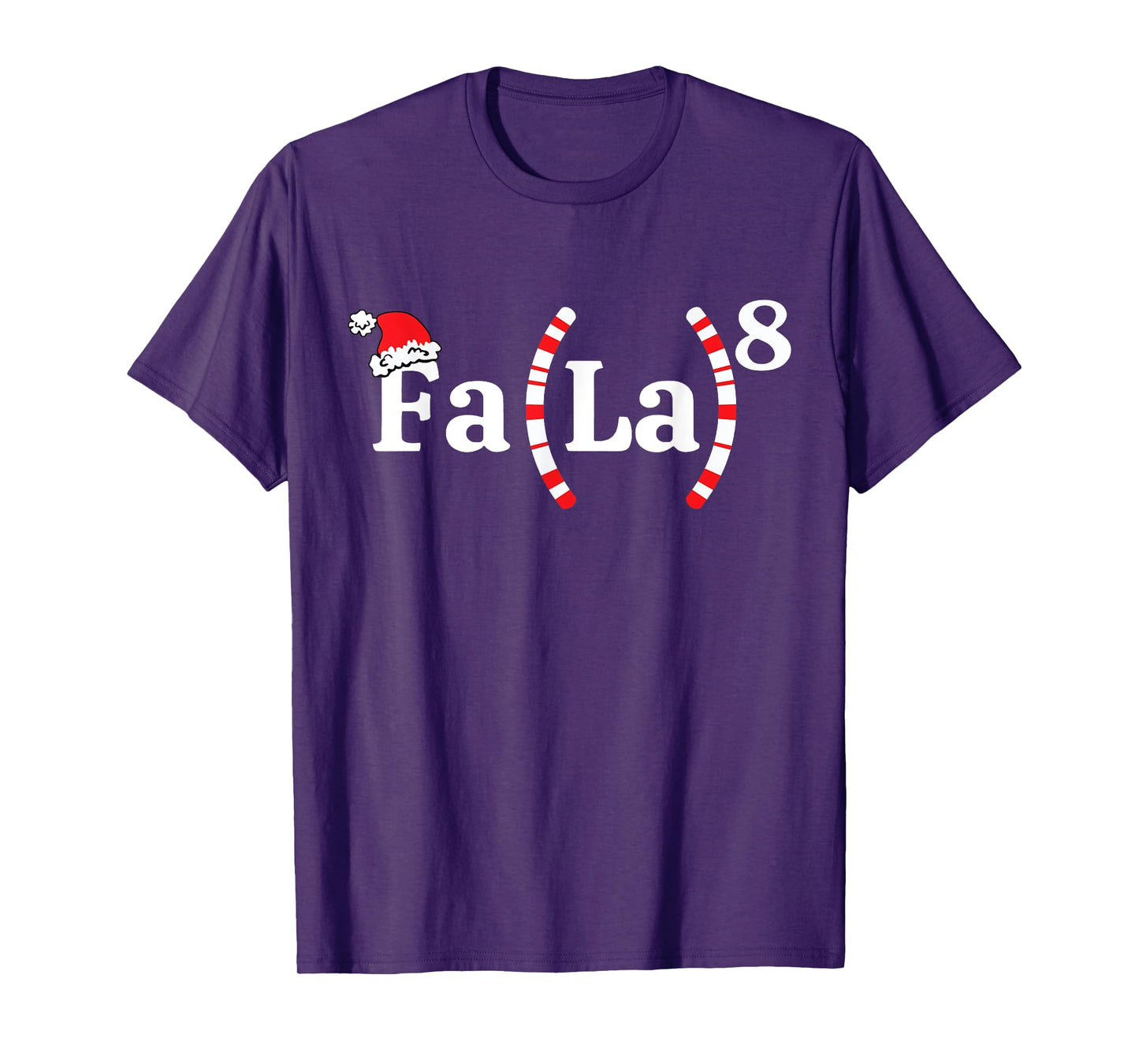 FA (LA)8 Funny Christmas Santa Fa La Math Teacher Student T-Shirt