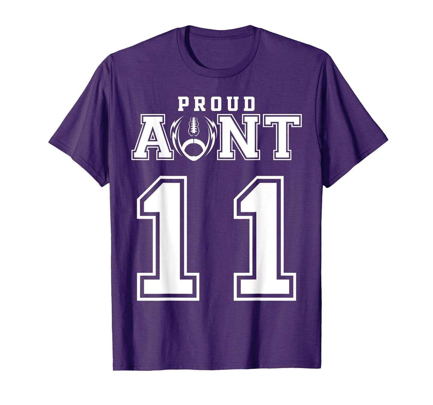 Custom Proud Football Aunt Number 11 Personalized For Women T-Shirt