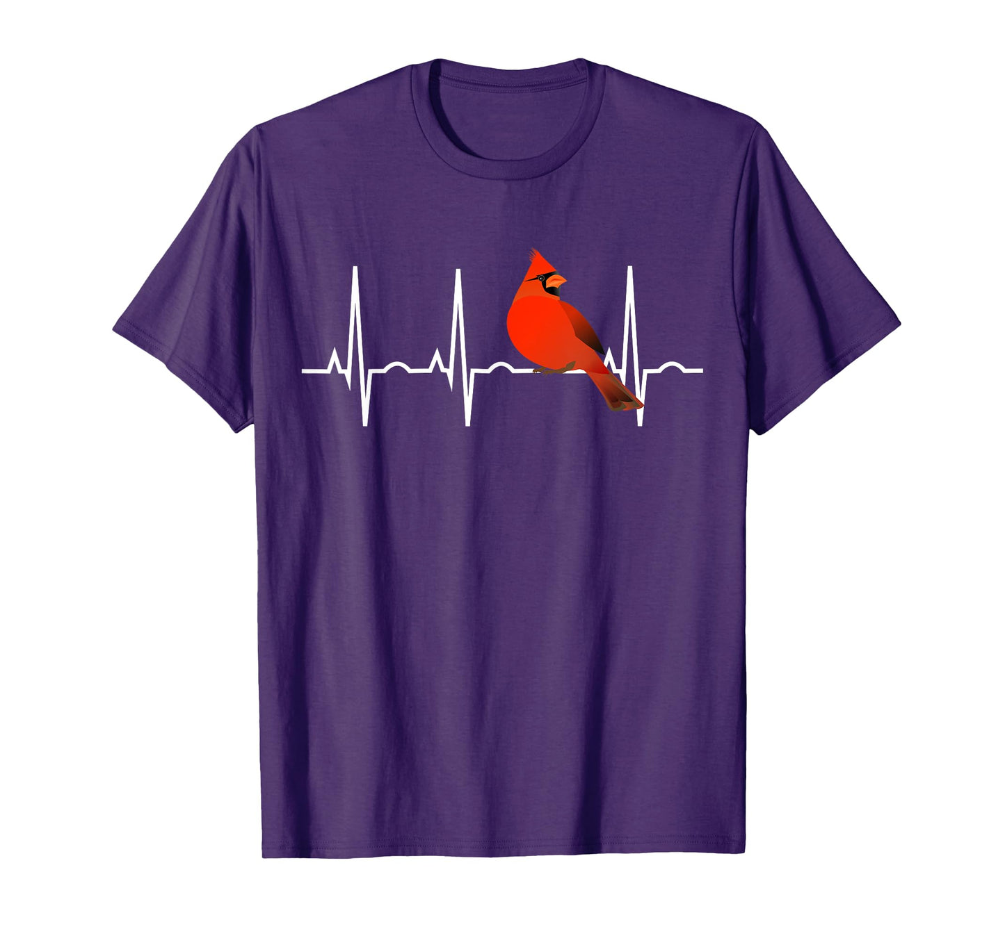 Northern Cardinal Shirt - Cardinal Heartbeat Birder T-Shirt T-Shirt