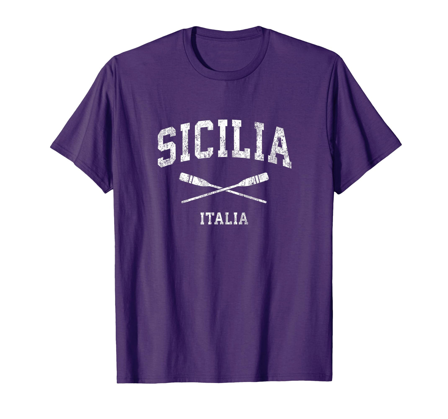 Sicily Italy Vintage Nautical Paddles Sports Oars T-Shirt