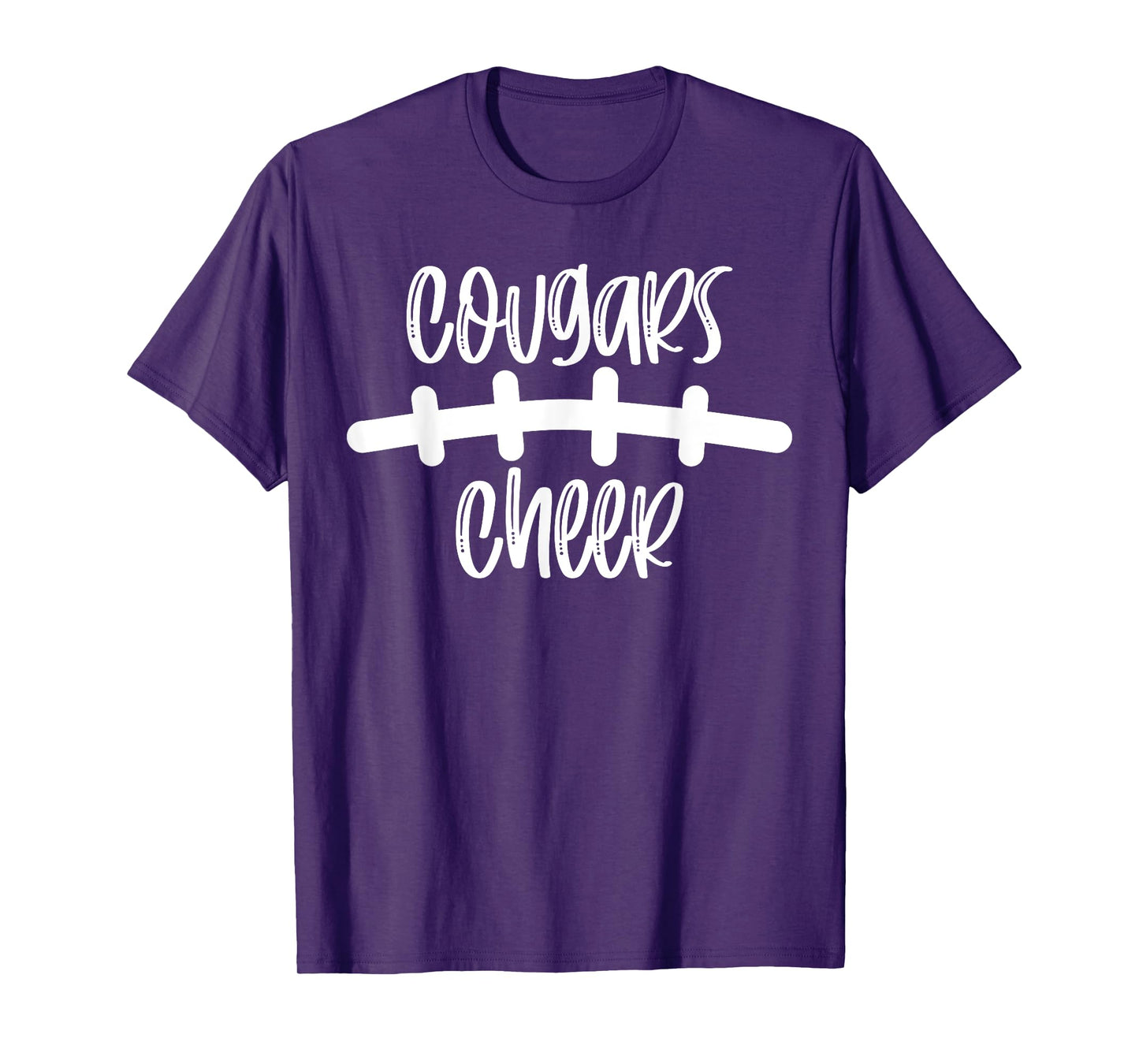 Cougars Cheer School Spirit Football Team Mascot Game Night T-Shirt