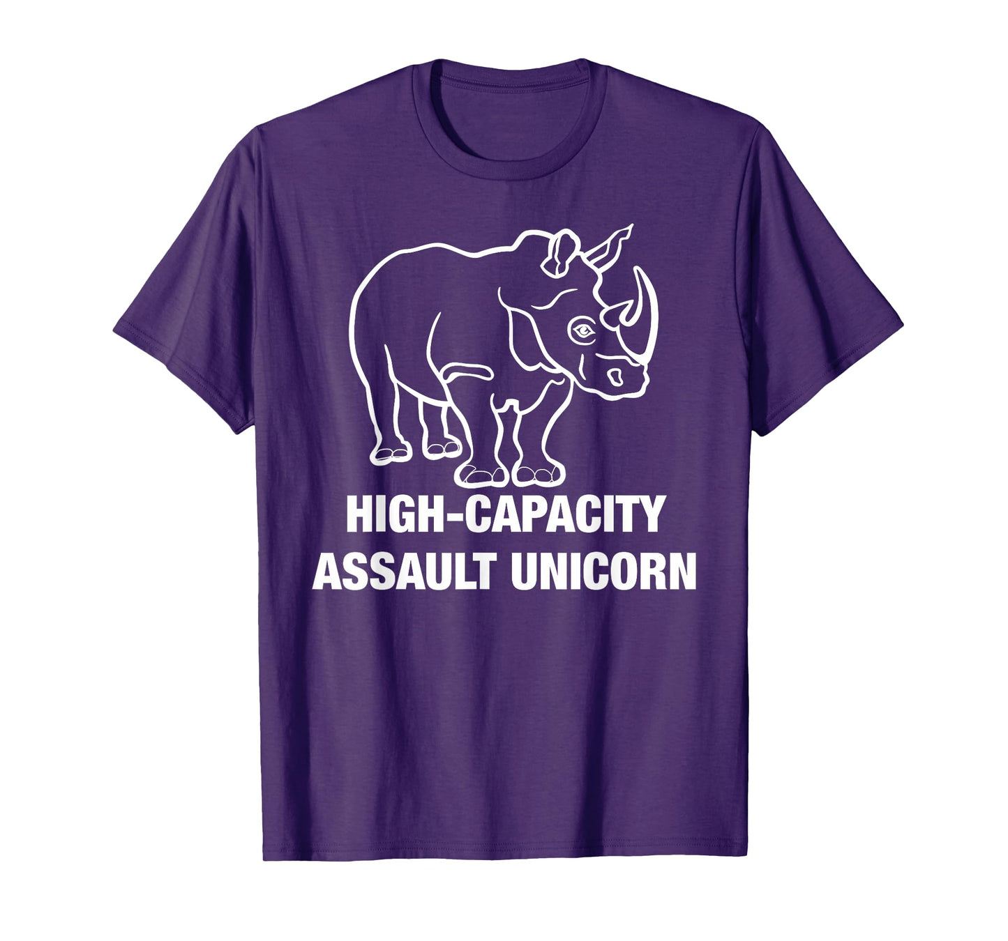 Funny Unicorn Military High Capacity Assault Rhino Horn Tee T-Shirt