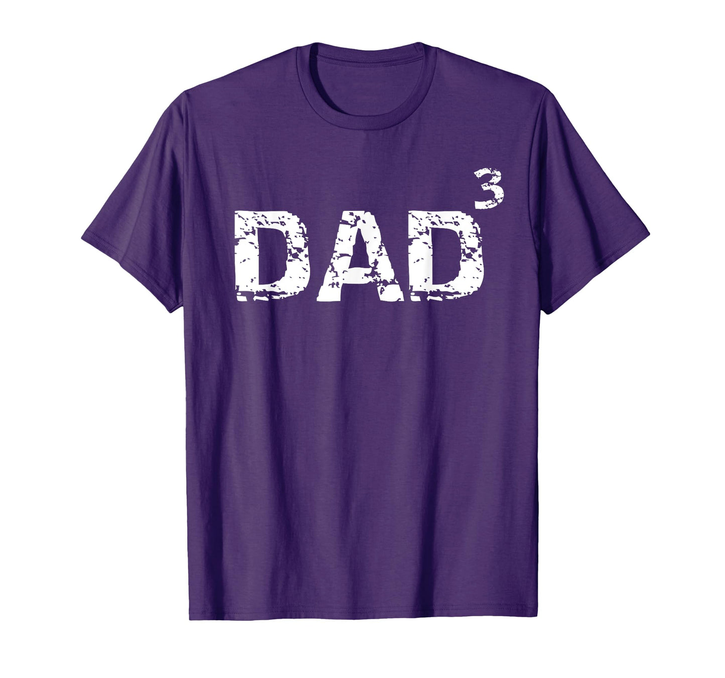 Father's Day Gift from Kids Dad of 3 Funny Dad Cubed T-Shirt
