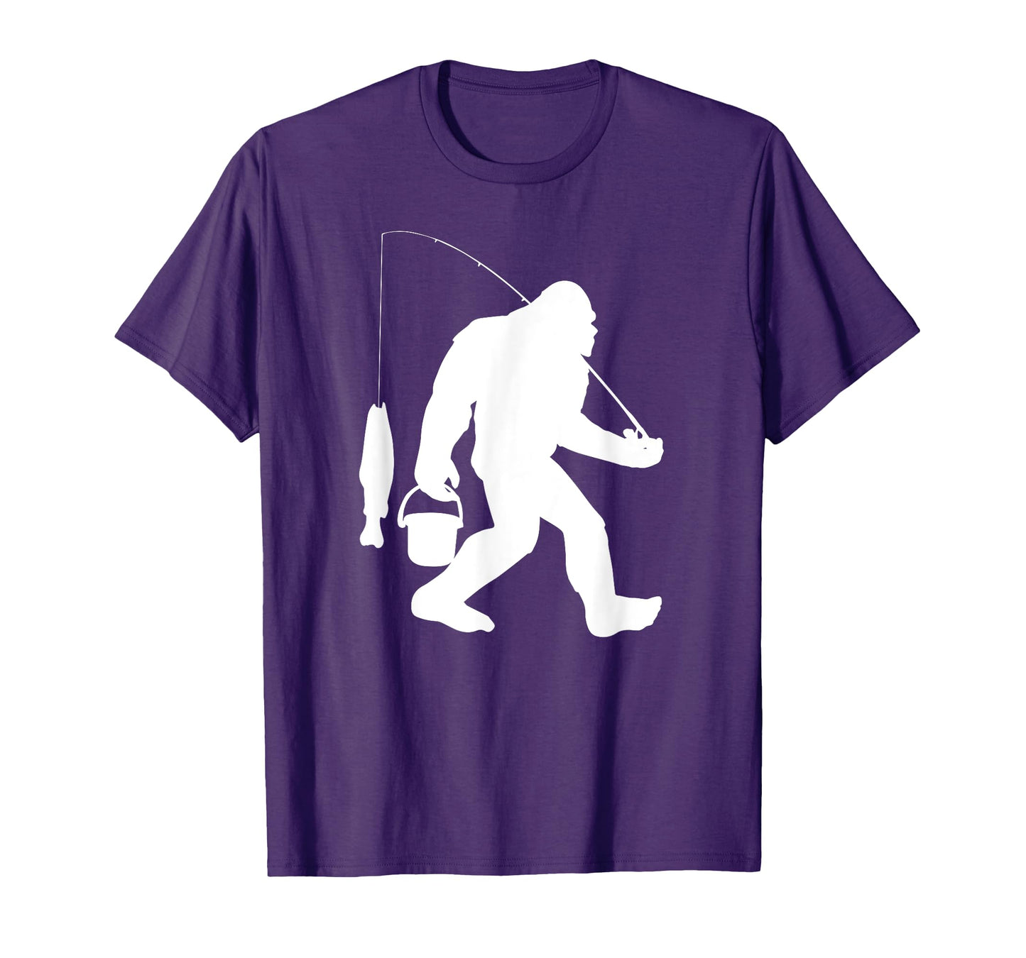 Bigfoot Fishing Shirt Funny Sasquatch and Fish T-Shirt