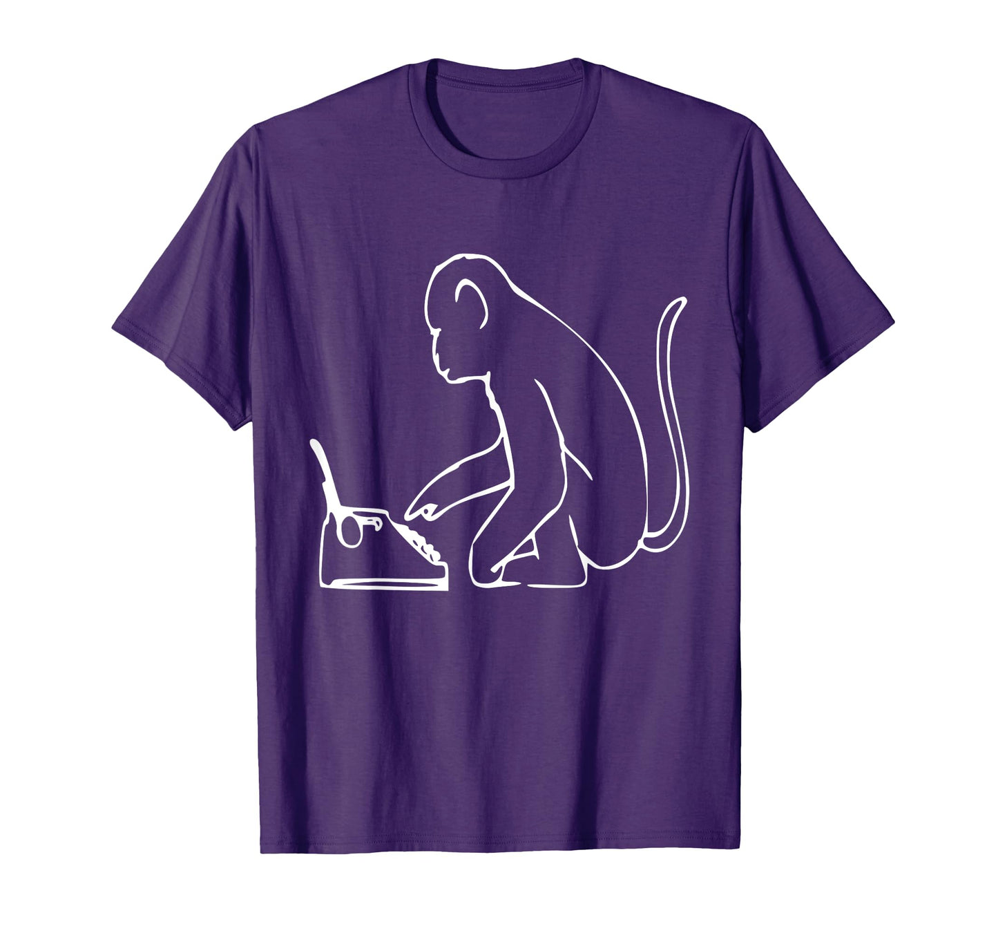 Monkey Typewriter T-Shirt Infinity William Shakespeare Tee T-Shirt