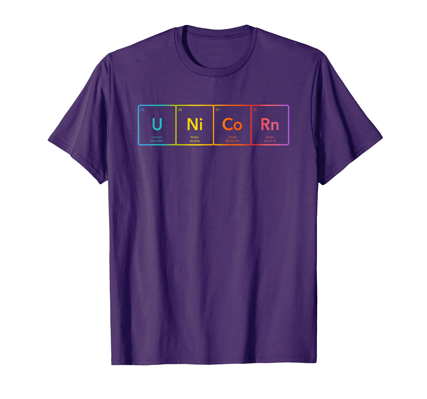 Periodic Table of Elements Rainbow Unicorn T-Shirt T-Shirt