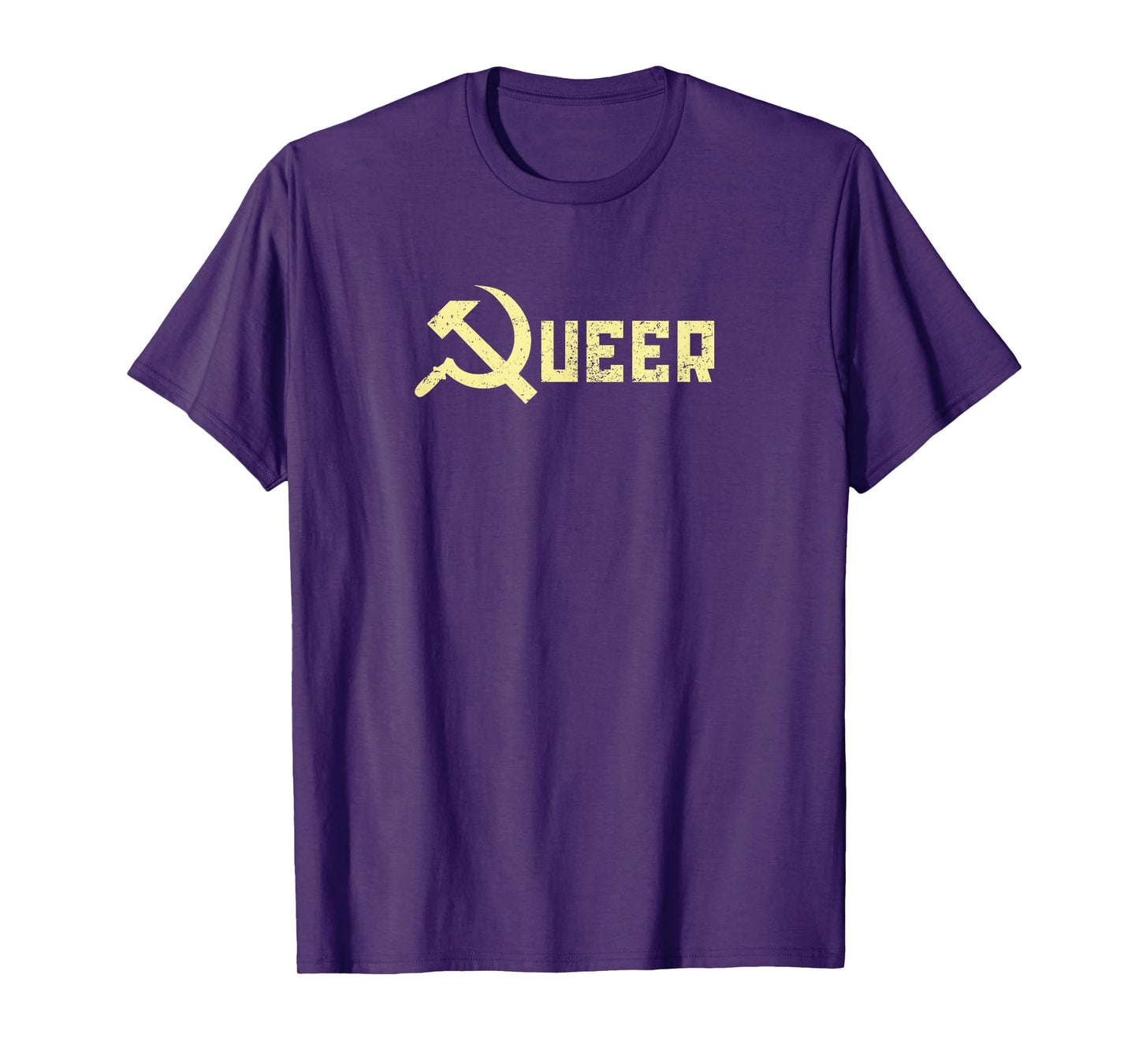 Queer Communist hammer and sickle socialism pride cream T-Shirt