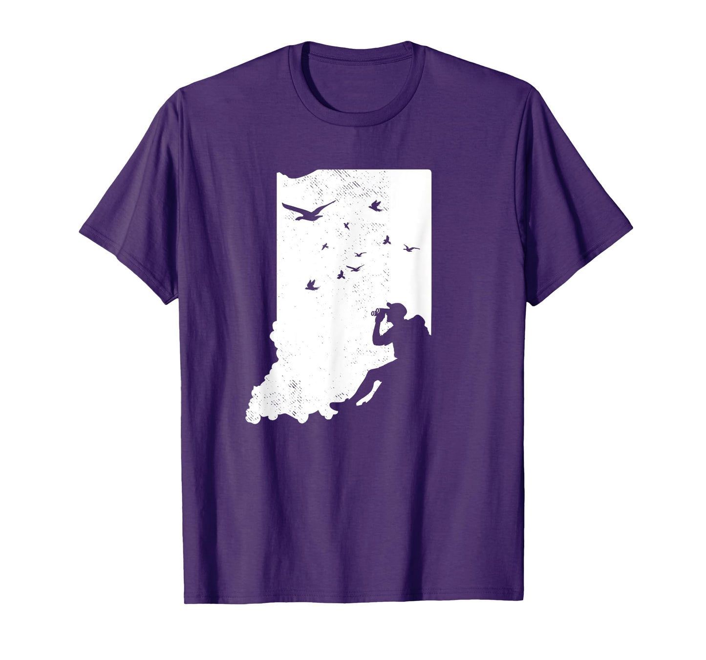 Indiana Bird Watching Design Birding Binoculars Birdwatcher T-Shirt